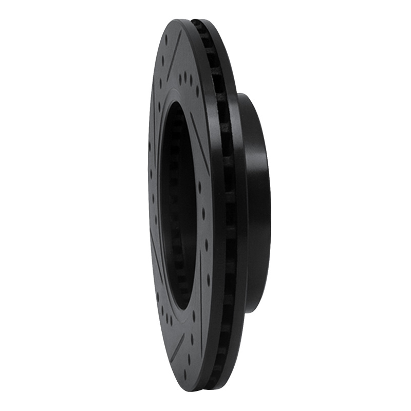 Infiniti G20 Brake Rotor (1) - Front Right - R1 Concepts - Drilled & Slotted - Black - `89-`13